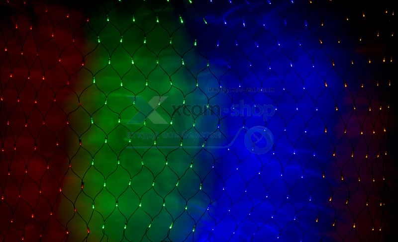 

Гирлянда NEON-NIGHT 215-029 сеть 2х1,5м, черный ПВХ, 240 LED мультиколорколор, 215-029