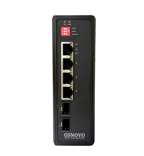 фото Коммутатор  OSNOVO SW-80402-I(port 60W,240W) в Казани