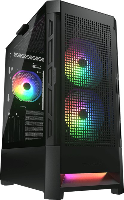 

Корпус eATX Cougar Airface RGB Cougar 187525 черный, без БП, боковая панель из закаленного стекла, 2*USB 3.0, USB 2.0, audio, Airface RGB