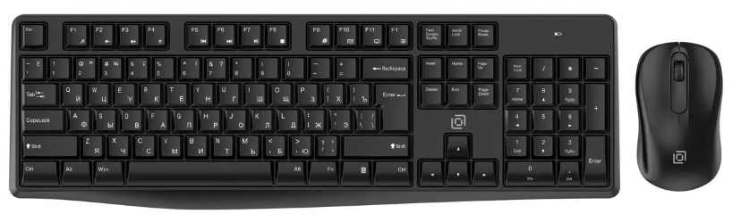 

Клавиатура и мышь Wireless Oklick S260W 2066170 клав: черная, мышь: черная, USB Multimedia, S260W