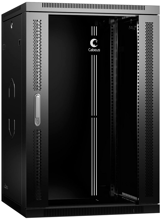 

Шкаф настенный 19", 18U Cabeus SH-05F-18U60/60-R-BK 600x600x901mm (ШхГхВ) дверь стекло, цвет черный (RAL 9004), SH-05F-18U60/60-R-BK