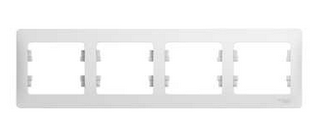 Изображение товара Рамка Systeme Electric GSL000104 серия Glossa для горизонтального монтажа 4 поста
