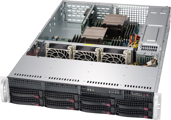 

Корпус серверный 2U Supermicro CSE-825TQC-R802LPB 8*3.5" HS SAS3/SATA, 2*3.5" SAS3/SATA, 7*LP exp. slots, 2*800W, CSE-825TQC-R802LPB