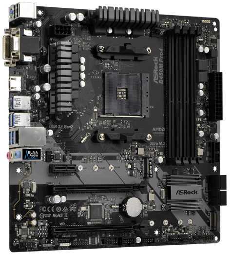 фото Материнская плата mATX ASRock B450M Pro4