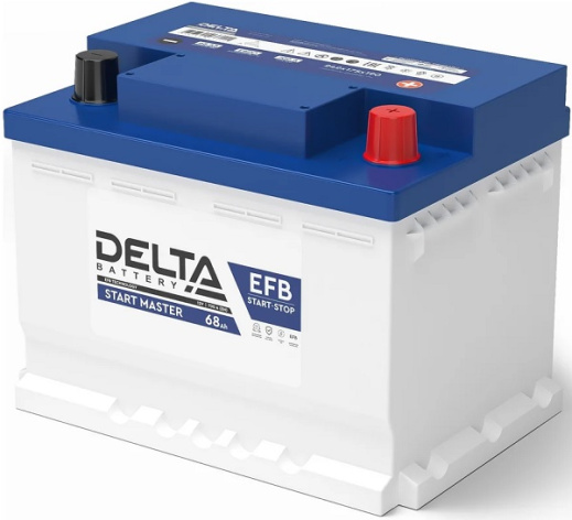 фото Аккумулятор  Delta START MASTER 68 Ah EFB в Омске