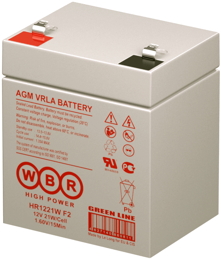 

Аккумулятор WBR HR1221W 12V, 5Ah, HR1221W