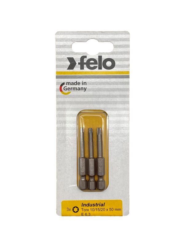 

Бита Felo 03693116 TX10/TX15/TX20 50мм, серия Industrial, 3 шт в блистере, 03693116