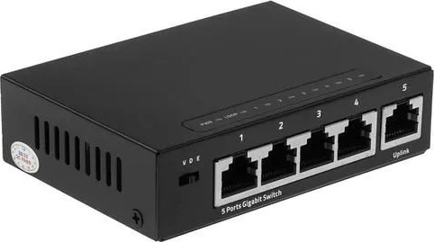

Коммутатор неуправляемый Cudy Cudy GS105 5 портов RJ45 10/100/1000 Мбит/с, металлический корпус, Cudy GS105