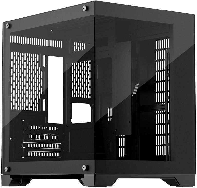 

Корпус mATX 1STPLAYER MEGAVIEW MV5-TP ARGB Black без БП, боковая и фронтальная панель из закалённого стекла, 2*USB 3.0, MEGAVIEW MV5-TP ARGB Black