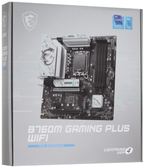фото Материнская плата MSI B760M GAMING PLUS WIFI DDR4, LGA1700, Intel B760, mATX в Краснодаре