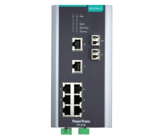 Изображение товара Коммутатор MOXA PT-510-SS-LC-24 Управляемый 8x10/100TX 2x100FX LC