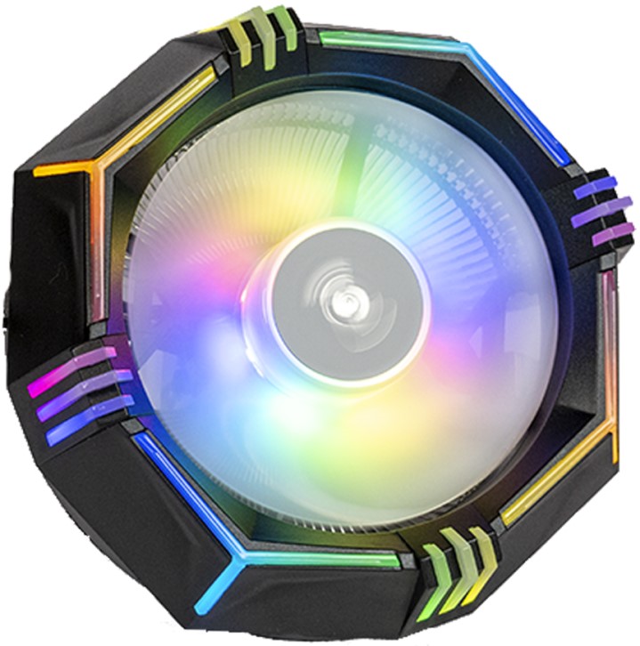 Кулер Eurocase C901 FRGB LGA1700/115X/1366 /1200/2011/2066/AM4/FM2/FM1/AM3+/AM3/AM2+/AM2 (135mm fan, 800-1800rpm, 35.3CFM, 28dBA, 3-pin)