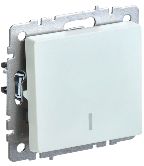 Изображение товара Выключатель одноклавишный с подсветкой IEK BR-V10-1-10-K36