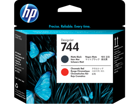 

Печатающая головка HP 744 F9J88A для HP DesignJet, черная матовая, хроматическая красная, 744