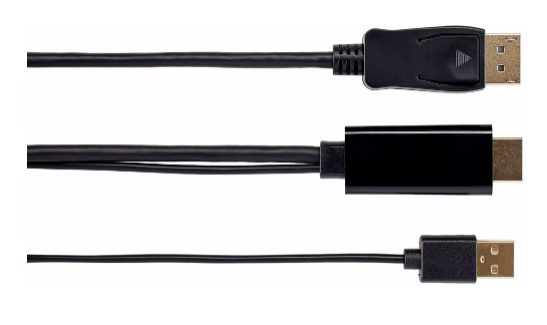 

Кабель-переходник VCOM CG599AC-1.8M HDMI(M) USB/DP(M) 4K*60Hz 1.8M, CG599AC-1.