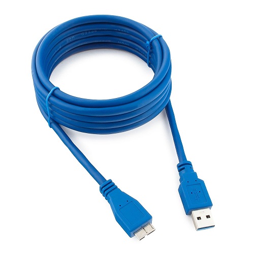 

Кабель интерфейсный USB 3.0 Cablexpert AM/microBM 9P CCP-mUSB3-AMBM-10 3 м, Pro, синий, пакет, AM/microBM 9P