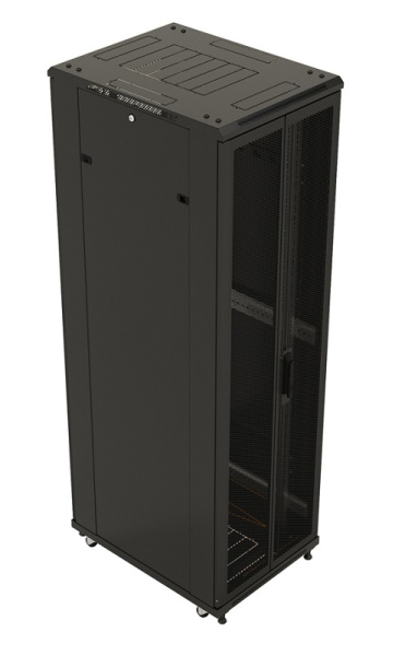 фото Шкаф напольный 19", 42U Hyperline TTBR-4266-DD-RAL9004 в Санкт-Петербургe