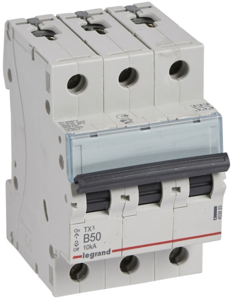 Изображение товара Автоматический выключатель Legrand 403893 3-полюсный IP20 50А