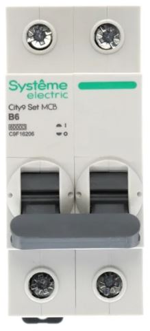

Автоматический выключатель Systeme Electric C9F16206 City9 Set B 6А 2P 6kA 230В, C9F16206