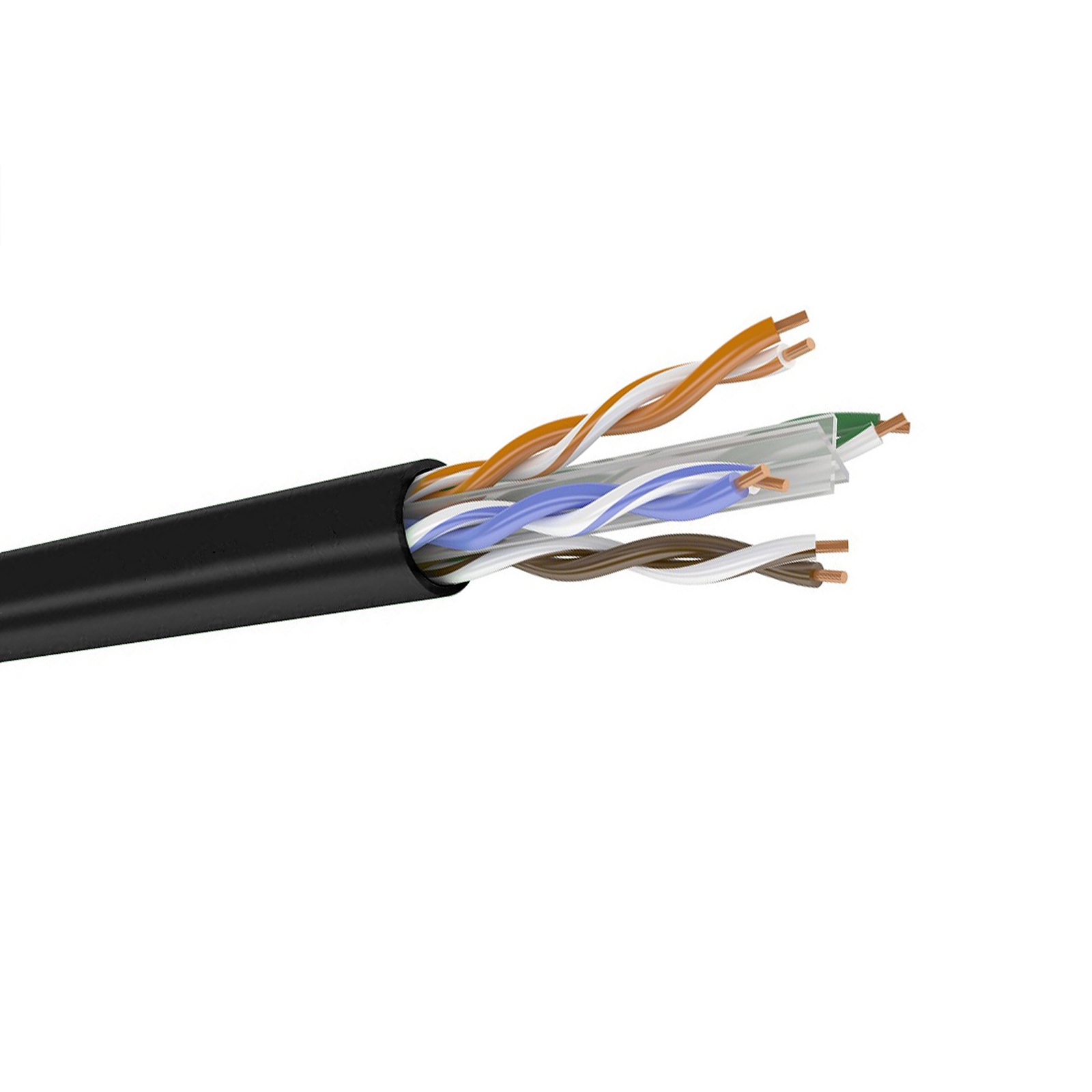 

Кабель витая пара U/UTP 6 кат. 4 пары Datarex DR-141003 22AWG(0.58 мм), медь, одножильный (solid), внешний, PE, чёрный, уп/500м, DR-141003