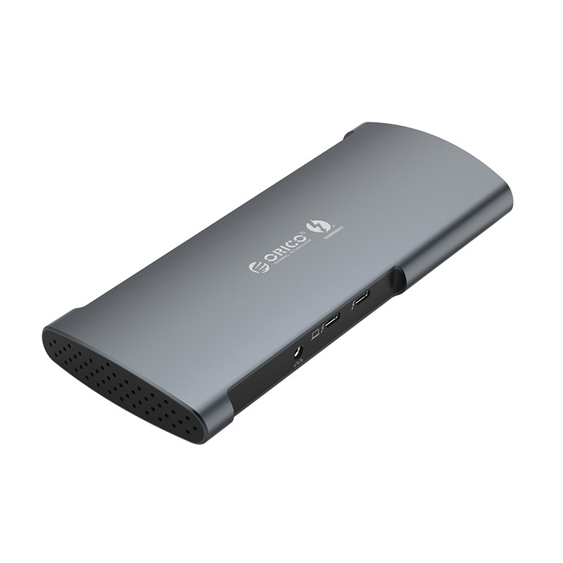 

Концентратор USB 3.0 Orico TB3-S1 Thunderbolt 3 (60W), 2*USB 3.1, USB 3.0, USB Type-C, SD-reader, DP, RJ-45, Thunderbolt 3 (15W), серый, TB3-S1