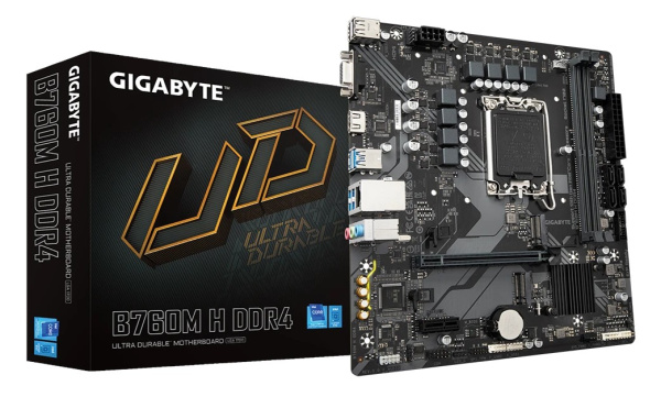 фото Материнская плата GIGABYTE B760M H DDR4 (УЦЕНЕННЫЙ), LGA1700, Intel B760, mATX в Нижнем Новгороде