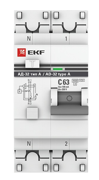 фото Автомат дифференциальный EKF DA32-63-100-a-pro в Перми