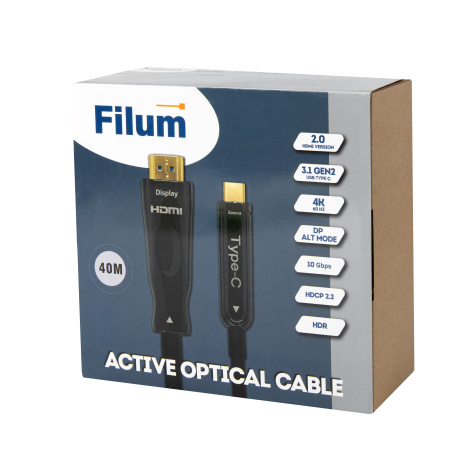фото Активный оптический кабель Filum FL-AOC-USB-C-HDMI2.0-40M в Санкт-Петербургe