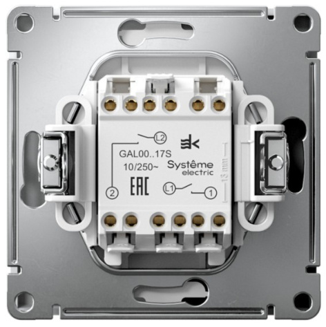 фото Выключатель двухклавишный  Systeme Electric GAL001317S в Волгограде