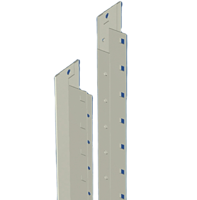 Изображение товара Вертикальные стойки DKC R5TE18 для шкафа 2 шт, сталь, IP65, 1U серые