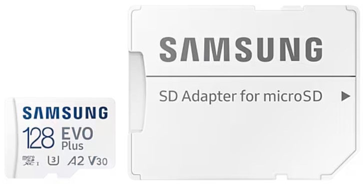 

Карта памяти MicroSDXC 128GB Samsung EVO Plus MB-MC128SA/CN UHS-1 U3 A2 V30 с адаптером 2024, EVO Plus