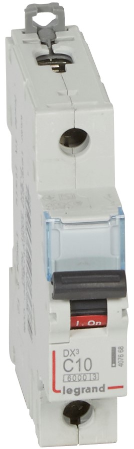 

Автоматический выключатель Legrand 407668 DX³ 6000 - 10 кА - тип характеристики C, 1П, 230/400 В~, 10 А, 1 модуль, 407668