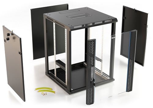 фото Шкаф настенный 19", 6U Hyperline TWB-0666-GP-RAL9004 в Красноярске