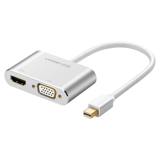 

Адаптер UGREEN 20421_ mini DP to HDMI + VGA converter, серебристый, 20421_