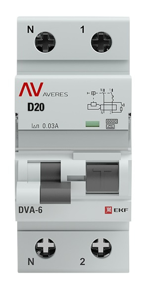 фото Автомат дифференциальный EKF rcbo6-1pn-20D-30-a-av в Перми