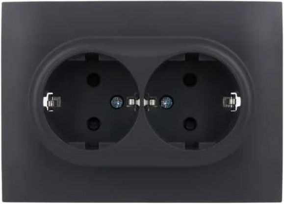 фото Розетка двухместная с заземлением в сборе IEK SK-R24-16-K48-F в Казани