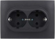 фото Розетка двухместная с заземлением в сборе IEK SK-R24-16-K48-F в Казани