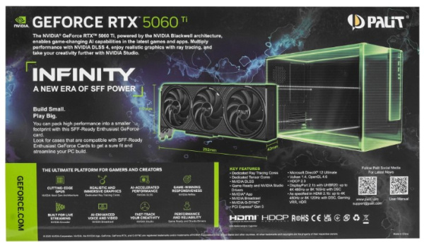фото Видеокарта Palit GeForce RTX 5060 INFINITY 3 OC (NE75060T19P1-GB2063S) в Уфе