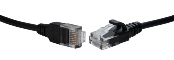 фото Кабель патч-корд U/UTP 5e кат. 2м SNR SNR-UU4-5E-020-LST-BK (3,8) в Омске