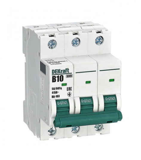 Изображение товара Автоматический выключатель DEKraft 12239DEK для электрических цепей