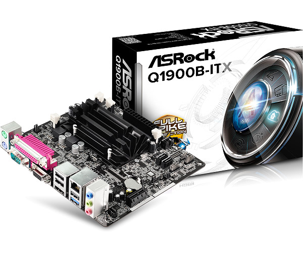 

Материнская плата mini-ITX ASRock Q1900B-ITX Intel Celeron J1900 2.0GHz (2*DDR3 SODIMM(1333),GLan,2*SATA,5.1CH,PCI-E x1,D-Sub/HDMI,COM/LPT) RTL, Q1900B-ITX