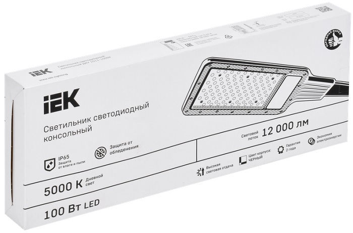 

Светильник светодиодный консольный IEK LT-DKU1-1011-100-50-K03 ДКУ 1011-100Ш 5000К IP65, LT-DKU1-1011-100-50-K03