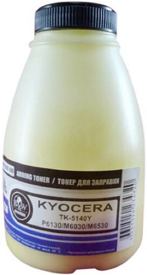 

Тонер B&W (Black&White) KPR-223Y-100 для Kyocera TK-5140Y, P6130/M6030/M6530 Yellow (фл. 100г) 5K Premium, KPR-223Y-100