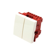 фото Выключатель Lanmaster LAN-EC45x45-S22-WH