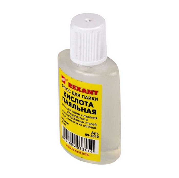 

Флюс Rexant 09-3610 для пайки, 30 мл, флакон, 09-3610