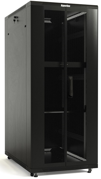 

Шкаф напольный 19", 42U Hyperline TTB-4266-DD-RAL9004 передняя и задняя распашные перфорированные двери (75%), ручка с замком, крыша нового типа, черн, TTB-4266-DD-RAL9004