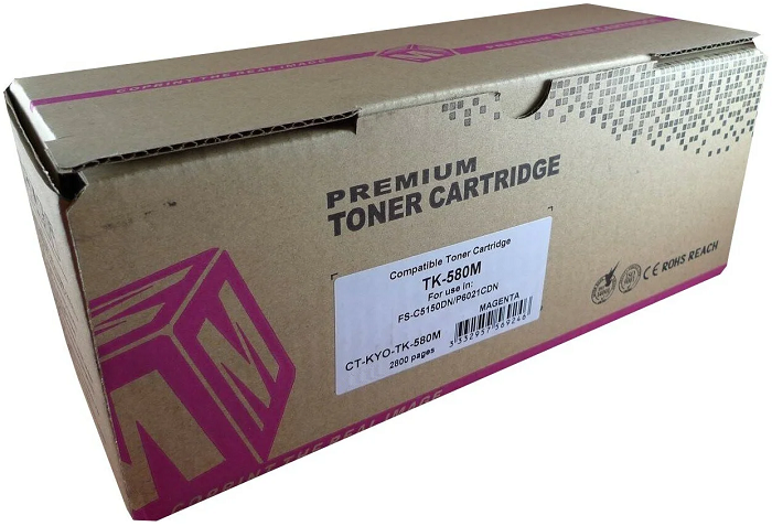 

Тонер-картридж ELP CT-KYO-TK-580M для Kyocera FS-C5150DN/P6021CDN TK-580M magenta 2.8K, CT-KYO-TK-580M