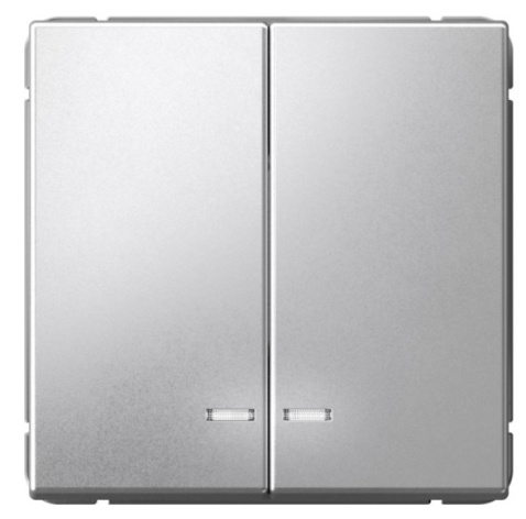 фото Выключатель двухклавишный с подсветкой  Systeme Electric GAL000353S в Красноярске
