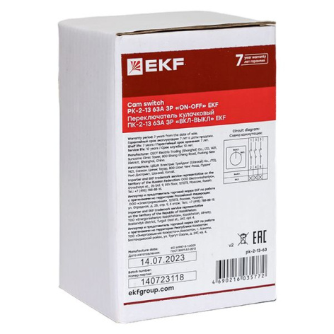фото Переключатель кулачковый  EKF pk-2-13-63 в Ростове-на-Дону