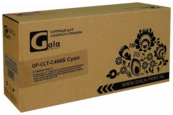 

Картридж GalaPrint CLT-C406S cyan 1000 копий, CLT-C406S